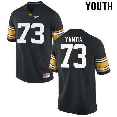 Youth Iowa Hawkeyes #73 Marshal Yanda College Football Jerseys-Black